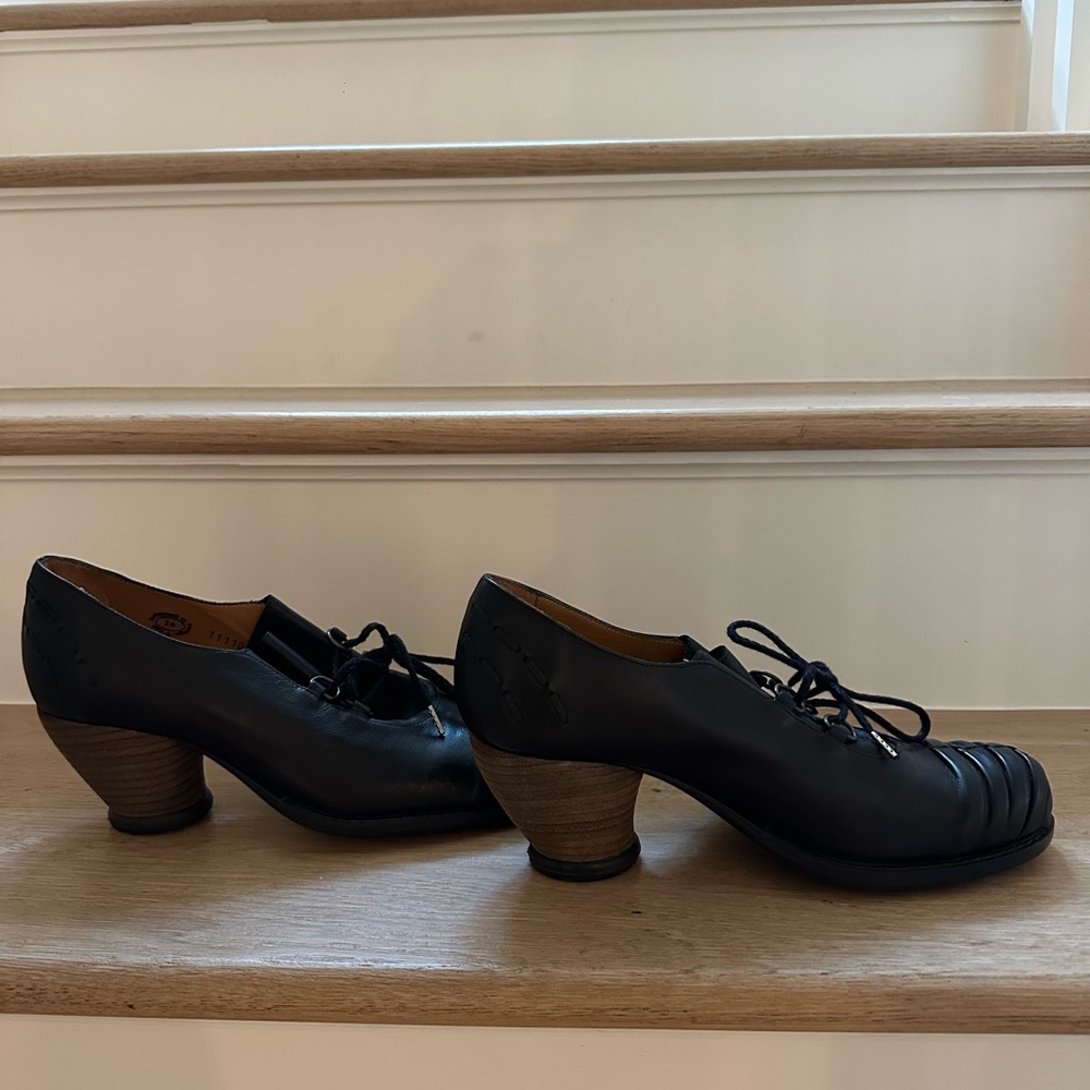 John Fluevog Black Vintage Heels